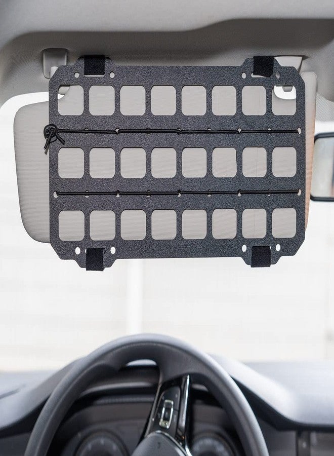 TACNEX Vehicle Rigid MOLLE Panel for Car Visor Organizer EDC Pouch Tool Holster Bag Holder Tactical Gear Rack Truck Equipment Mount Plate Modular Storage Shelf Auto Interior Accessories - Image 5
